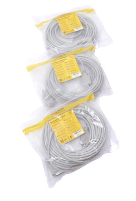 3x Delock RS-232 DB9 Male Cable Serial 10m