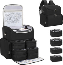 Tattoo Travel Case with 4 Inner Removable Pouches, Black Professional Tattoo C