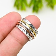Handmade Spinner Ring 925 Sterling Silver Beautiful Spinner Ring For Gift