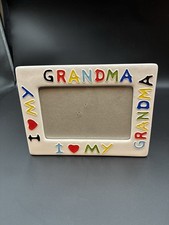 I Love Grandma White Picture Frame