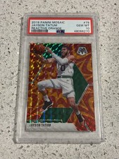 JAYSON TATUM 2019 MOSAIC REACTIVE ORANGE PRIZM #79 PSA 10 GEM MINT CELTICS