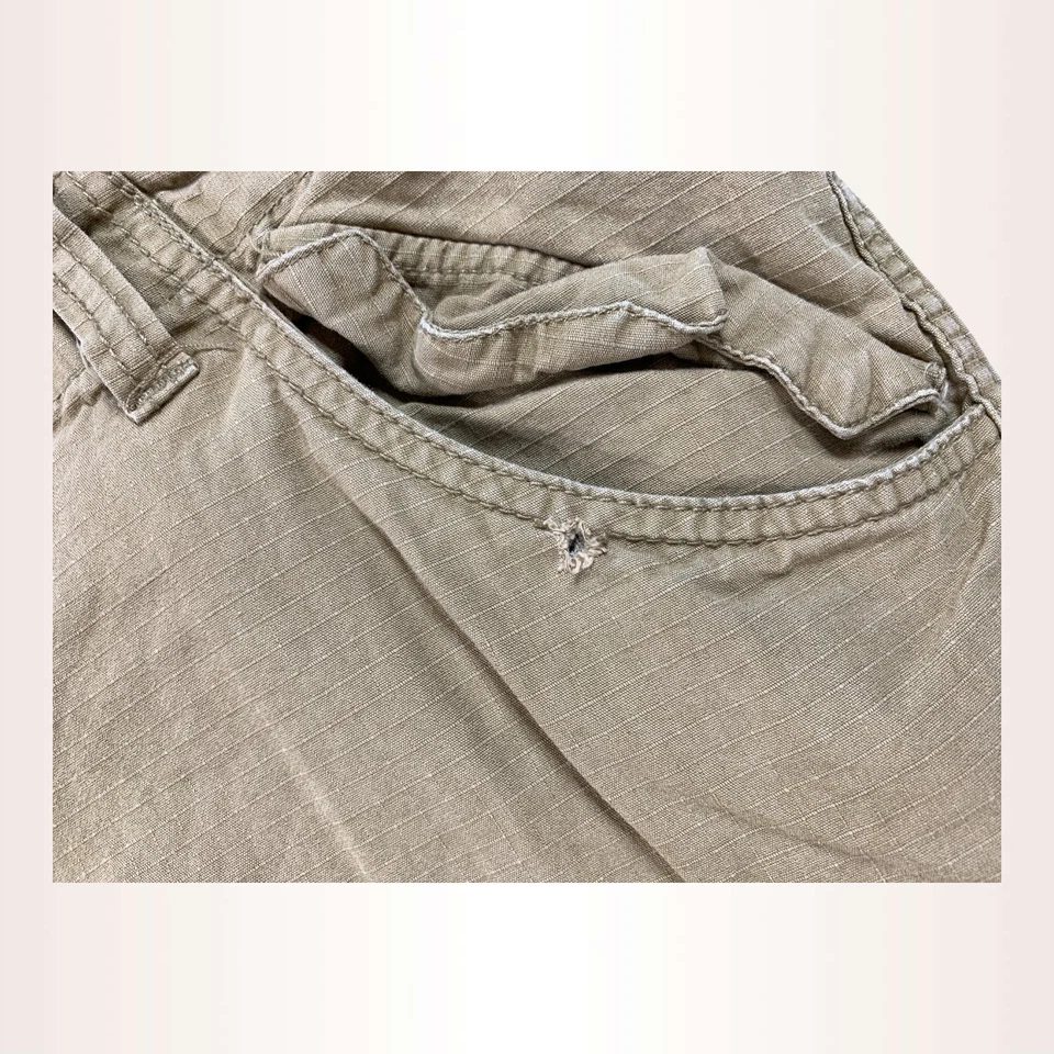 Pantalones cargo Rocawear para hombre 38x3 caqui tostado rectos relajados Ripstop holgados utilitarios Foto 3 de 4