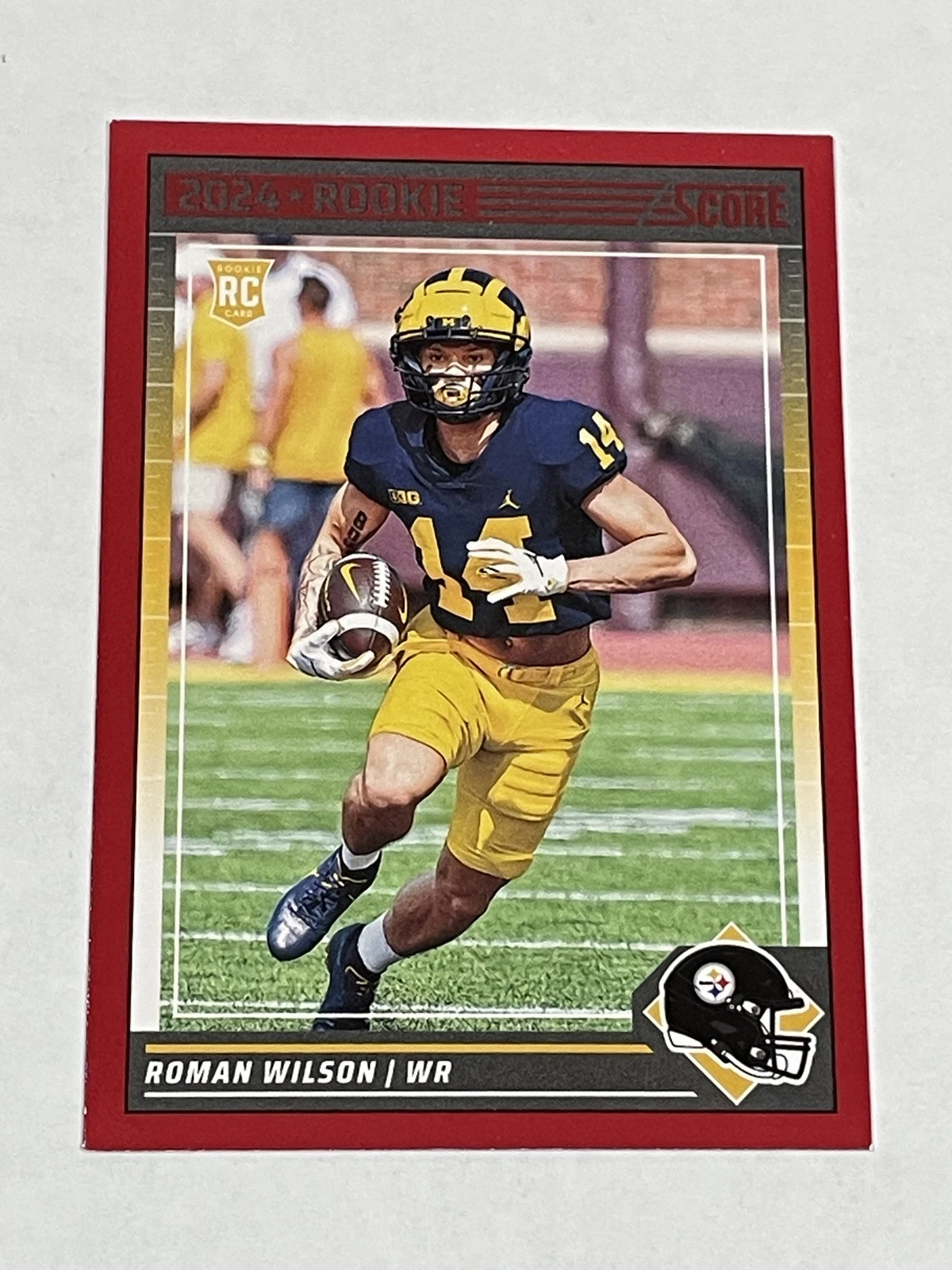 2024 Score Football Red Parallel #360 - Roman Wilson RC - Pittsburgh Steelers