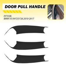 3PCS Interior Door Handle Cover Pull Trim Black For BMW X3 X4 F25 F26 2010-2017