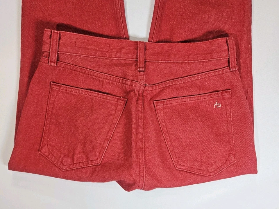 Rag & Bone Womens Jeans Size 27 Bull Red Skinny Made In The USA Mid Rise Denim - Image 3 of 4