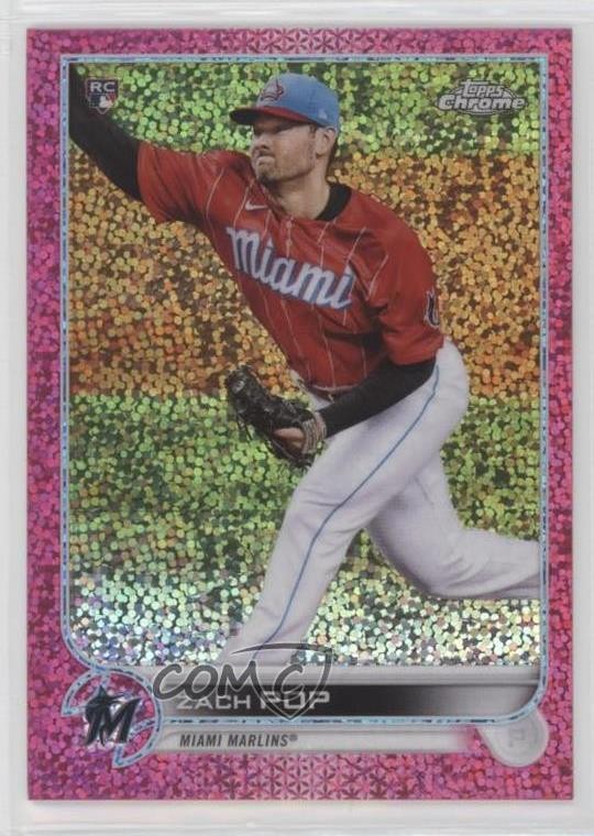 2022 Topps Chrome Magenta Speckle Refractor 31/350 Zach Pop #41 0h1v