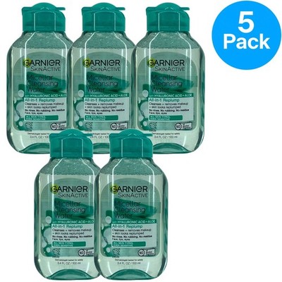 Garnier SkinActive Micellar Cleansing Water Hyaluronic Acid Aloe 3.4oz 5 Pack
