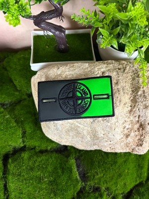 STONE ISLAND Badge +2 Buttons Green Logo Patch Compass Colour Change When Warm