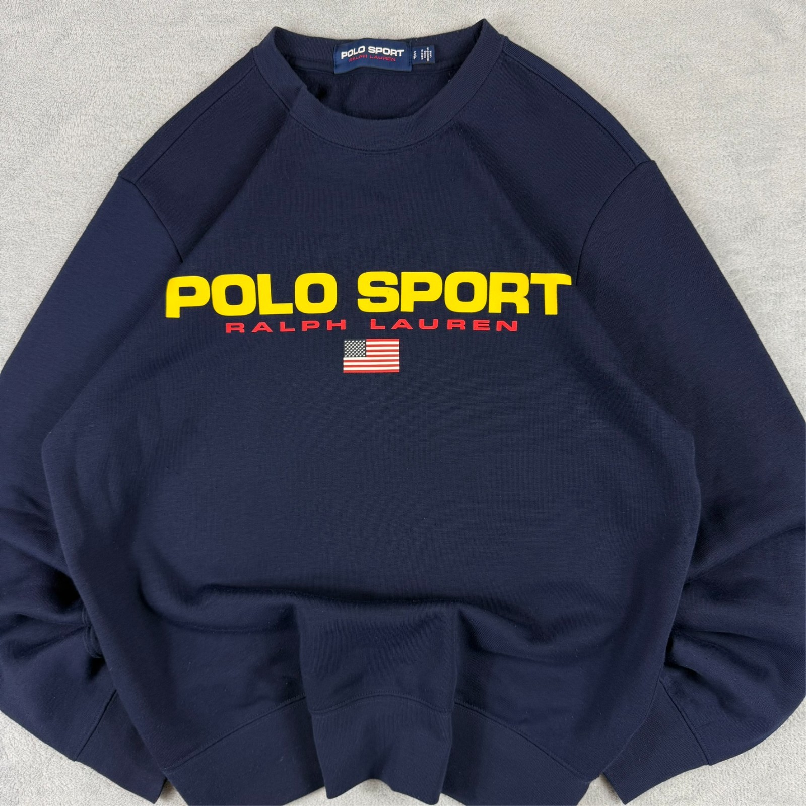 Vintage Ralph Lauren Polo Sport 2000's Y2K Navy Blue Small Pullover Sweatshirt image 3