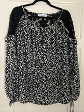 Gemma Collins Black And White Blouse