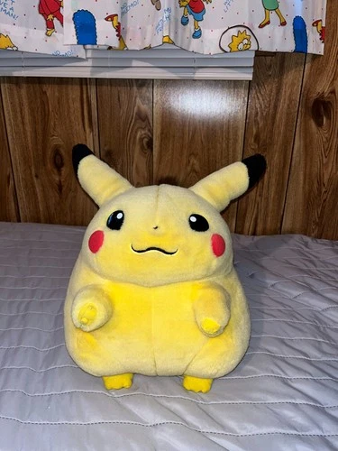 Vintage 1999 Pokémon Jumbo Pikachu Plush Hasbro TOMY 15" Yellow Toy Doll
