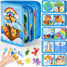 Esjay Busy Board Bible Busy Book for Toddlers, Montessori Toys 1 2 3 Year Old To