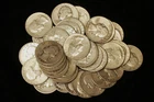 Lot of 40 Washington Quarters  1936-64       90% Silver