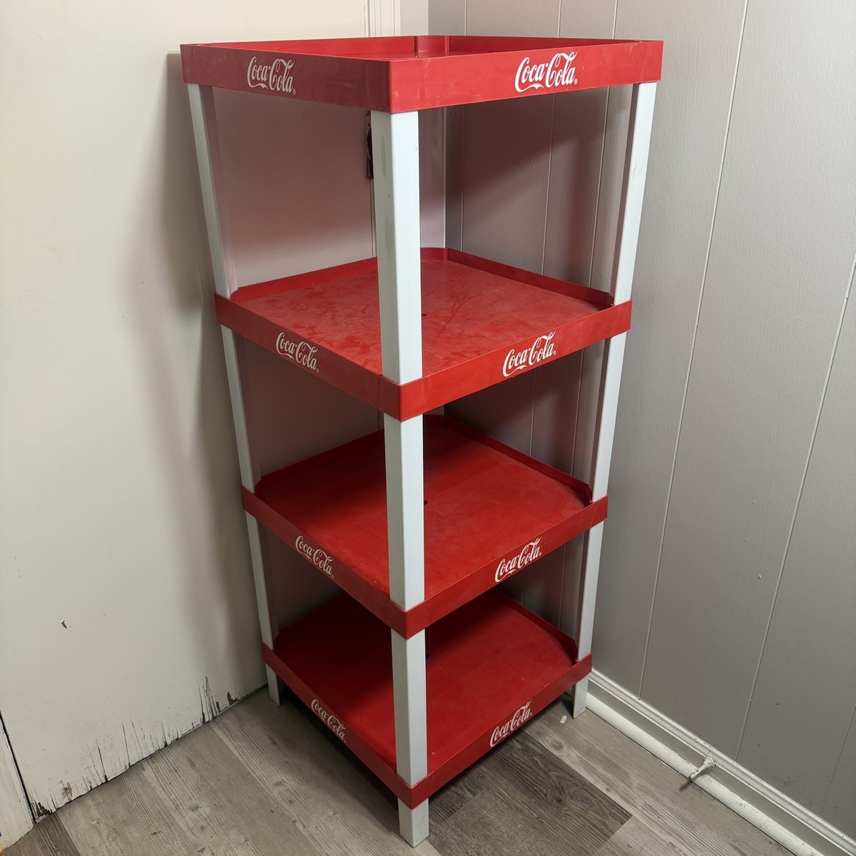 Coca-Cola スチールラック 4段 vintage 90s 48” Coca-Cola COKE Soda 4 Tier Stackable Store Display