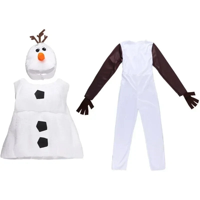DISFRAZ OLAF PARA NIÑOS NAVIDAD MUÑECO DE NIEVE INFLABLE VESTIR COSPLAY MONO CORTE Foto 2 de 4