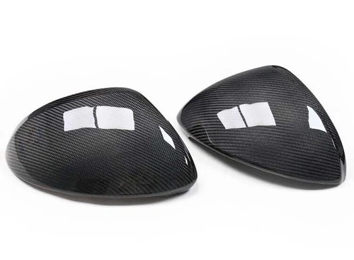Gloss Real Carbon Fiber Side Mirror Cap Stick On Covers Fits 19-25 Cayenne 9Y1