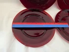 Anchor Hocking Royal Ruby Red Set Of 3 Glass Dinner Plates 9” Vintage