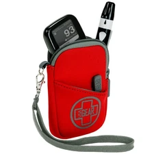 USA Gear Glucose Monitor Case and Inhaler Holder with Belt Loop and Wrist Strap
