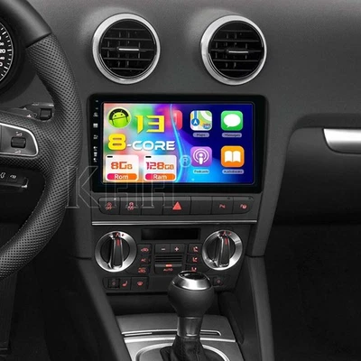 KHH Für Audi A3 8P 2003-2013 Carplay Android 13.0 Autoradio BT GPS Navi DAB+8+128G