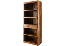 Regal Holz groß Bücherregal modern Massivholz walnuss Sheesham massiv  88x205