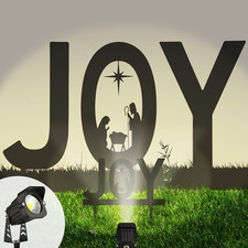 Christmas Decorations Outdoor Nativity Scene Joy Metal Silhouette Yard Sign with