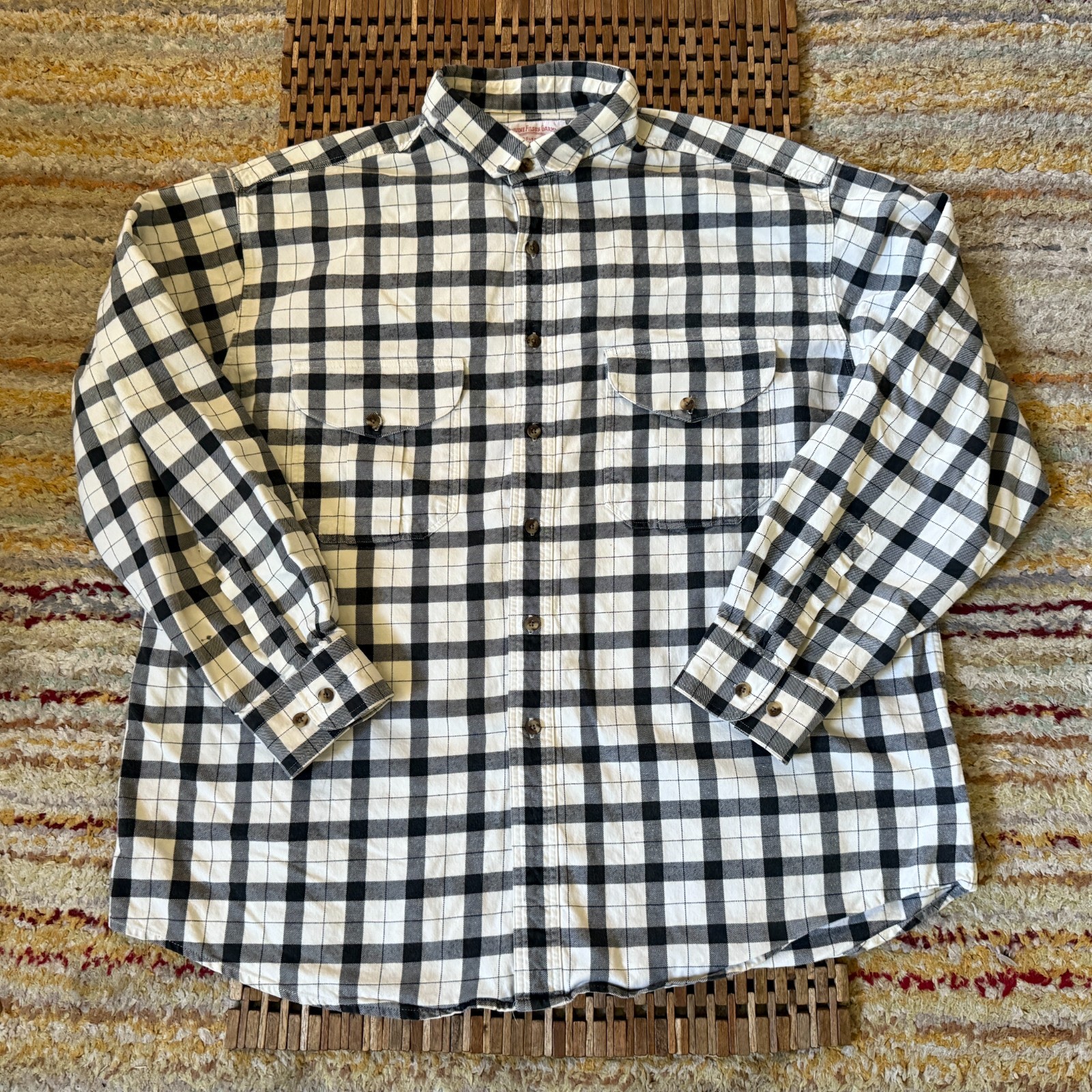 C.C. Filson Alaskan Guide Shirt Button Down Plaid Work Shirt Men's Size XL
