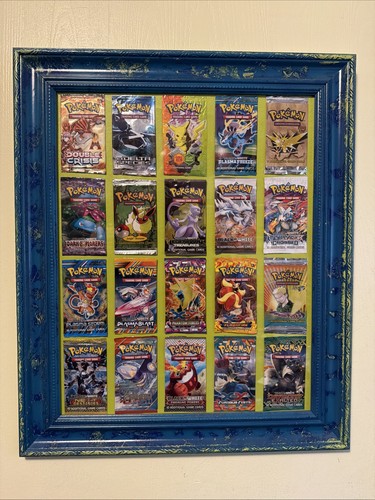 Pokemon Empty Booster Pack Wall Art Display
