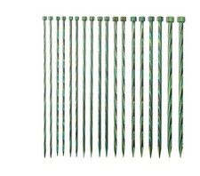 Knit Picks Straight Single Point Wood Knitting Needle Set US 4-11 Caspian 14"