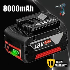 18V 8Ah Li-Ion Battery For Bosch BAT609 BAT618 BAT610G 2607336236 W/ Fuel Guage