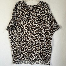 Chicos dress sz 2P (12-14) petite Animal Print V-Neck shift short sleeve