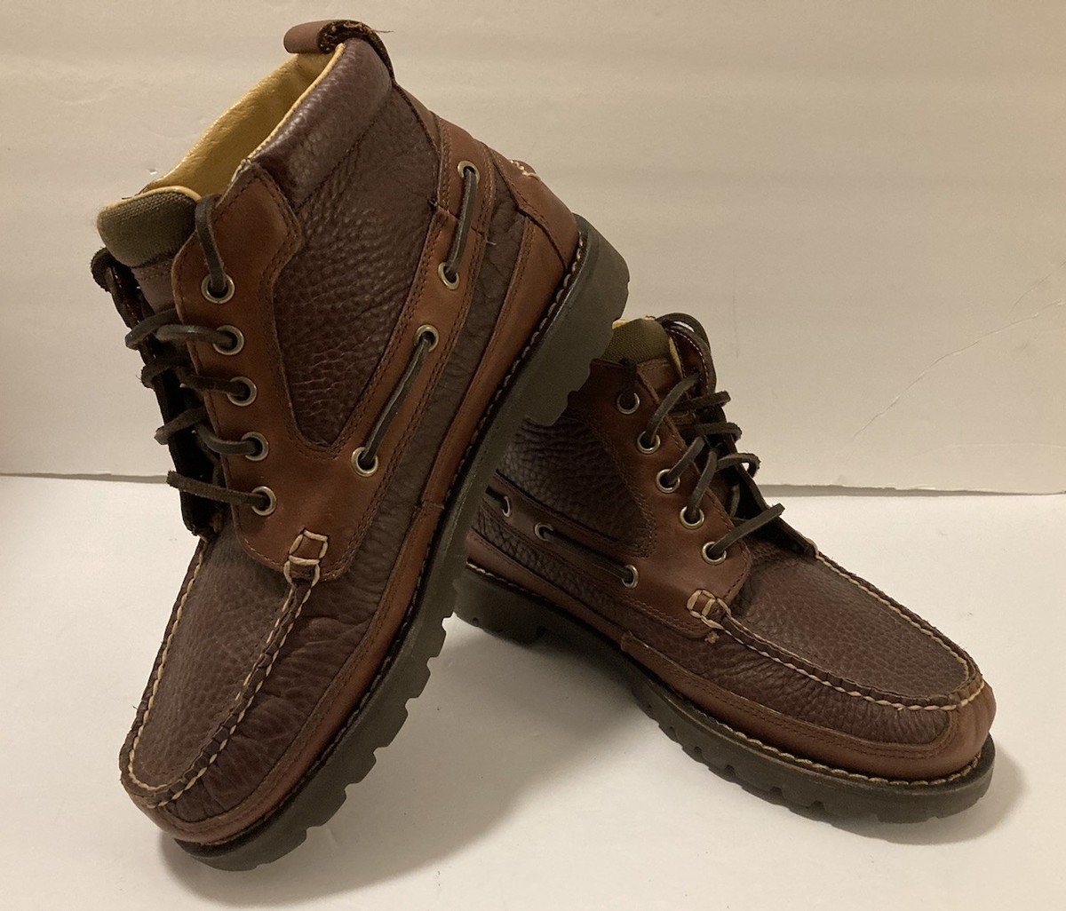 LLBean Allagash Bison Leather Chukka Boots 244479 Men Sz 7 EE