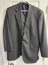 Brooks Brothers 1818 Madison Loro Piana Wool Black Striped Blazer 46R