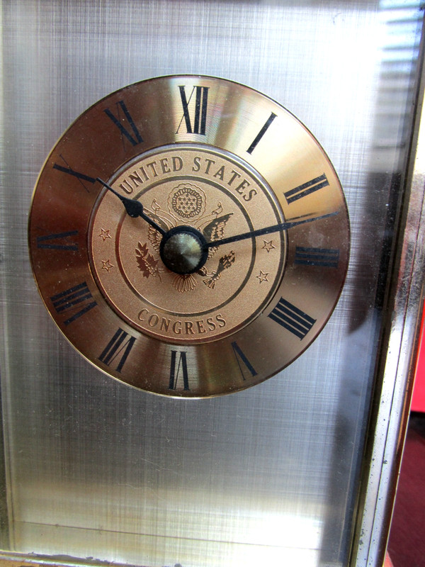 US CONGRESS DESK CLOCK GERMANY POLITICAL AMERICAN VINTAGE ORIGINAL RARE HISTORIC