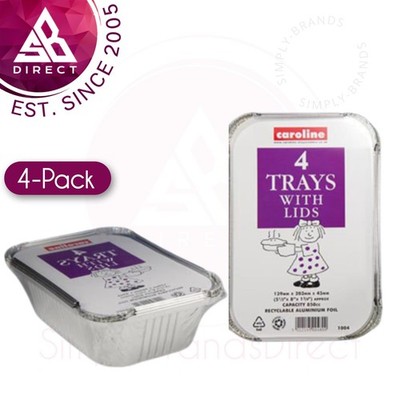 Caroline Aluminium Dose Folie Backen Geschirr / Tabletts   Essen Hot Curry