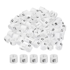 100Pcs Clothes Hanger Marker Colored Hanger Sizer Number 41 White