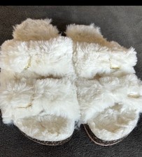 Faux Fur Shearling Sandals Slipper Size 8 Women's