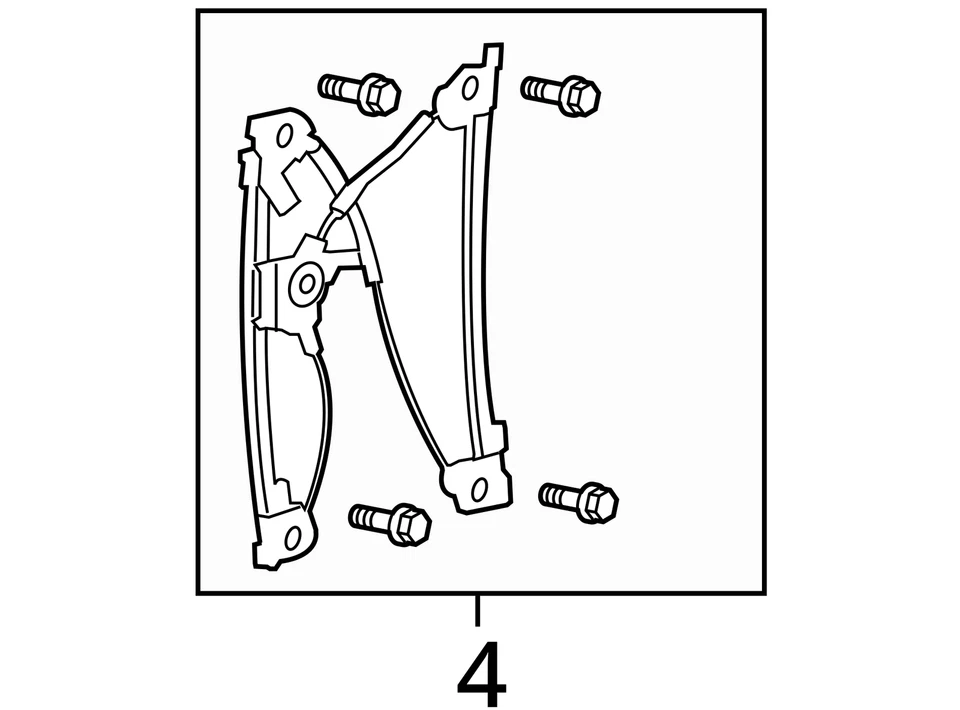2011-2014 Ford F-150 Driver Left Front Window Regulator QRD11 - Image 4 of 4