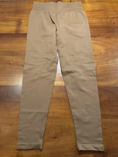 OQQ Womens Brown Pull On Booty Scrunch Yoga Gym Leggings Sz Large