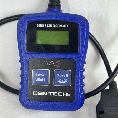 CEN-TECH 64981 OBDII OBD2 CAN Code Reader Diagnostic Scan Tool Blue Tested Works