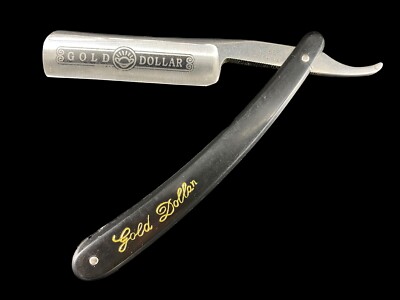 Vintage Gold Dollar #66 Straight Razor Bakelite Handle VG+