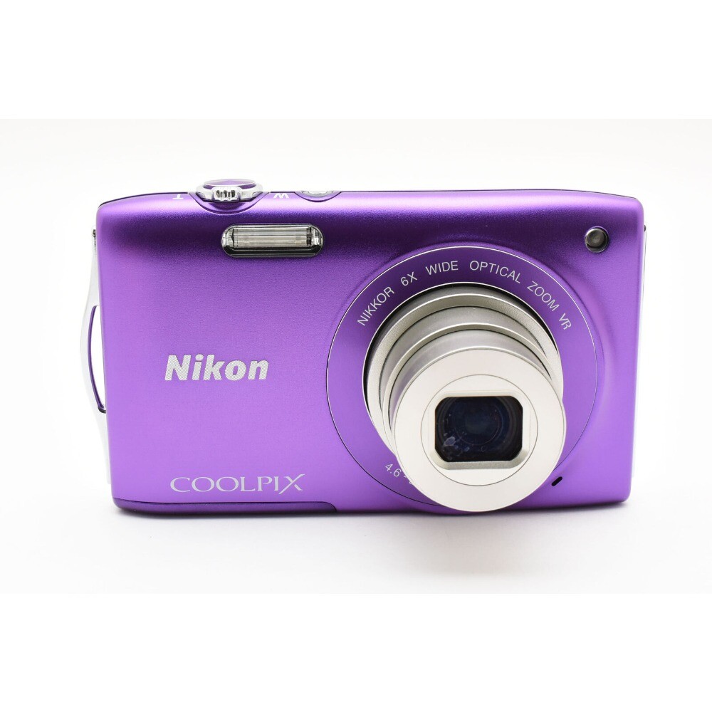 3107 Nikon COOLPIX S3300 パープル デジカメ Nikon COOLPIX S3300 Digital Camera 720p HD Video Recording