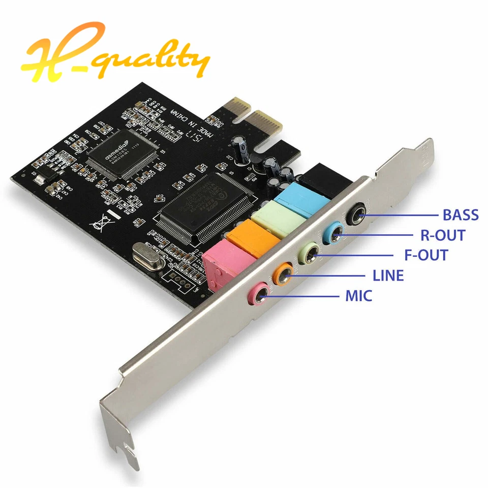 PCI Express x1 PCI-E 5.1CH CMI8738 Chipset Audio Digital Sound Card w/ CD Driver - Image 3 of 4
