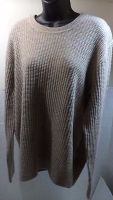 Gap Men's Pullover Casual Crew Neck Cut Long Sleeve Sweater Size L Colors Begie