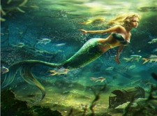 MERMAID No.2 -- FULL DIAMOND EMBROIDERY CROSS - STITCH 3D DIAMOND