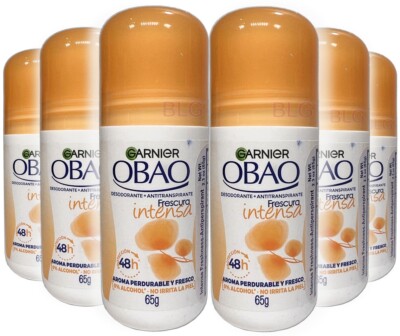 Garnier OBAO INTENSE Deodorant Antiperspirant Roll-Ons 48Hours Odor Free 6-Pack