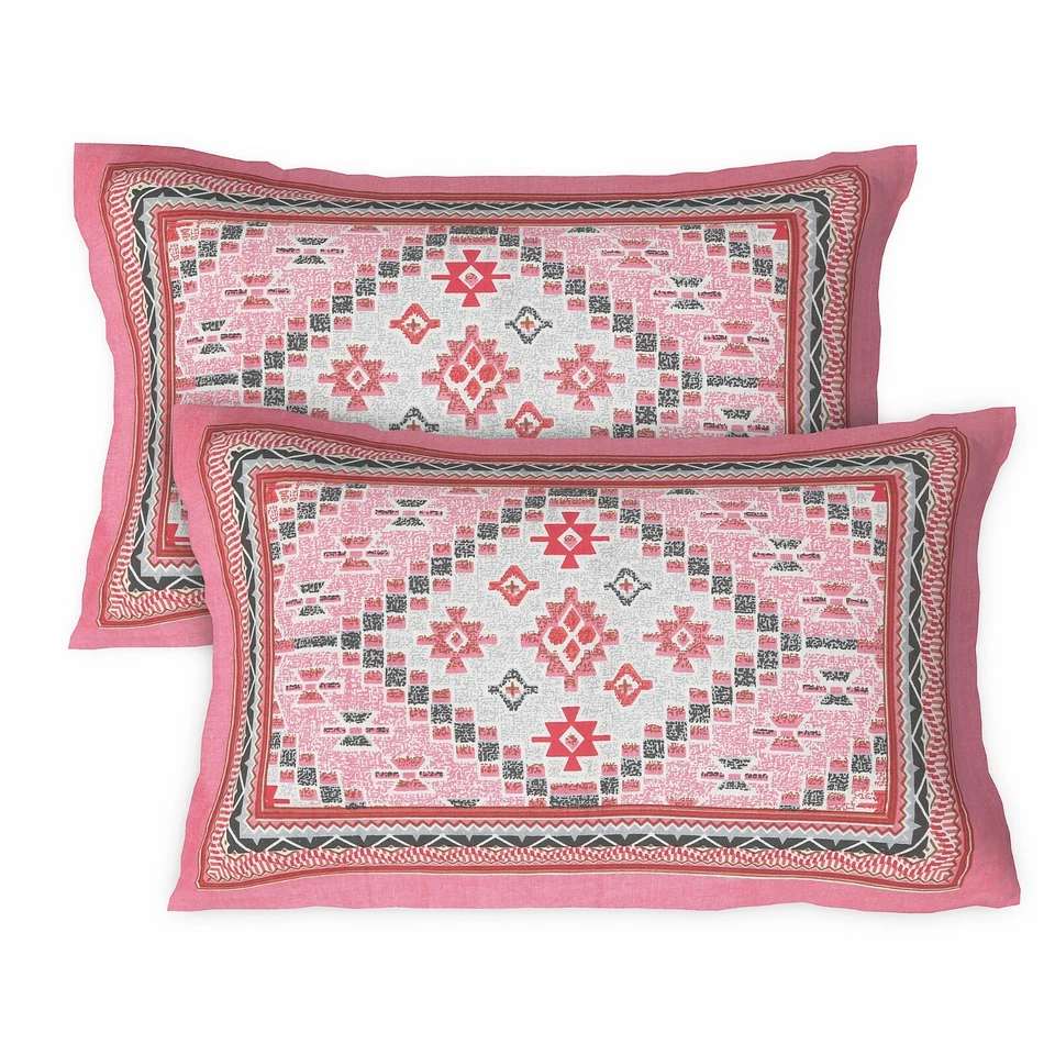 300 TC Indian Jaipuri Traditional Pure Cotton King Size Bed Sheet Set - Image 4 of 4