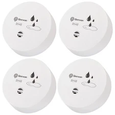 4-Pack Water Leak Detectors with 100dB Alarm Battery-Operated for Home Safety