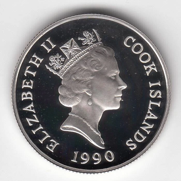 1990 COOK ISLANDS $10 BARCELONA OLYMPICS PROOF COIN 30mm 10gr SILVER 925 - Image 2 of 2