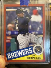 Lorenzo Cain 2020 Topps 1985 35th Anniversary 5x7 RED #85TB-23 3/10 RARE 🔥