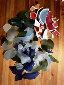 Tumbled Glass And Pottery 2 Pounds